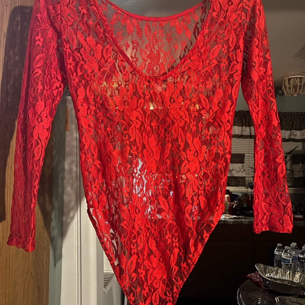 Red bodysuit